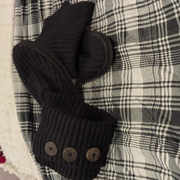 Black UGG Knit Cardigan Boots - Picture 2 of 5